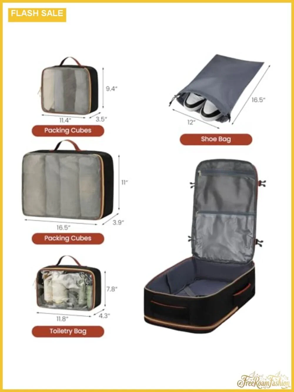 Large Travel Backpack for Women with 4 Packing Cubes, TSA Approved Carry On